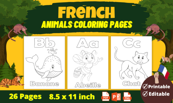 Download Animals  Alphabet Coloring Book (French) - Alphabet coloring book Collection