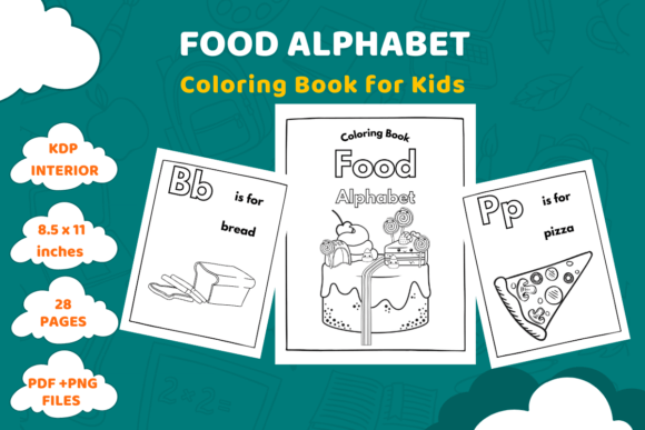Download Food Alphabet Coloring Book for Kids - Alphabet coloring book Collection