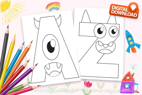 Download Halloween Monster Alphabet Coloring Book - Alphabet coloring book Collection