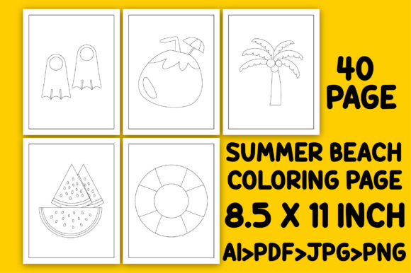 Download Kdp Summer Beach Coloring Page for Kids - Kdp summer Collection