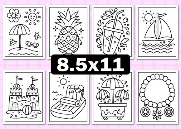 Download Retro Summer Coloring Pages for Adults - Retro summer coloring Collection